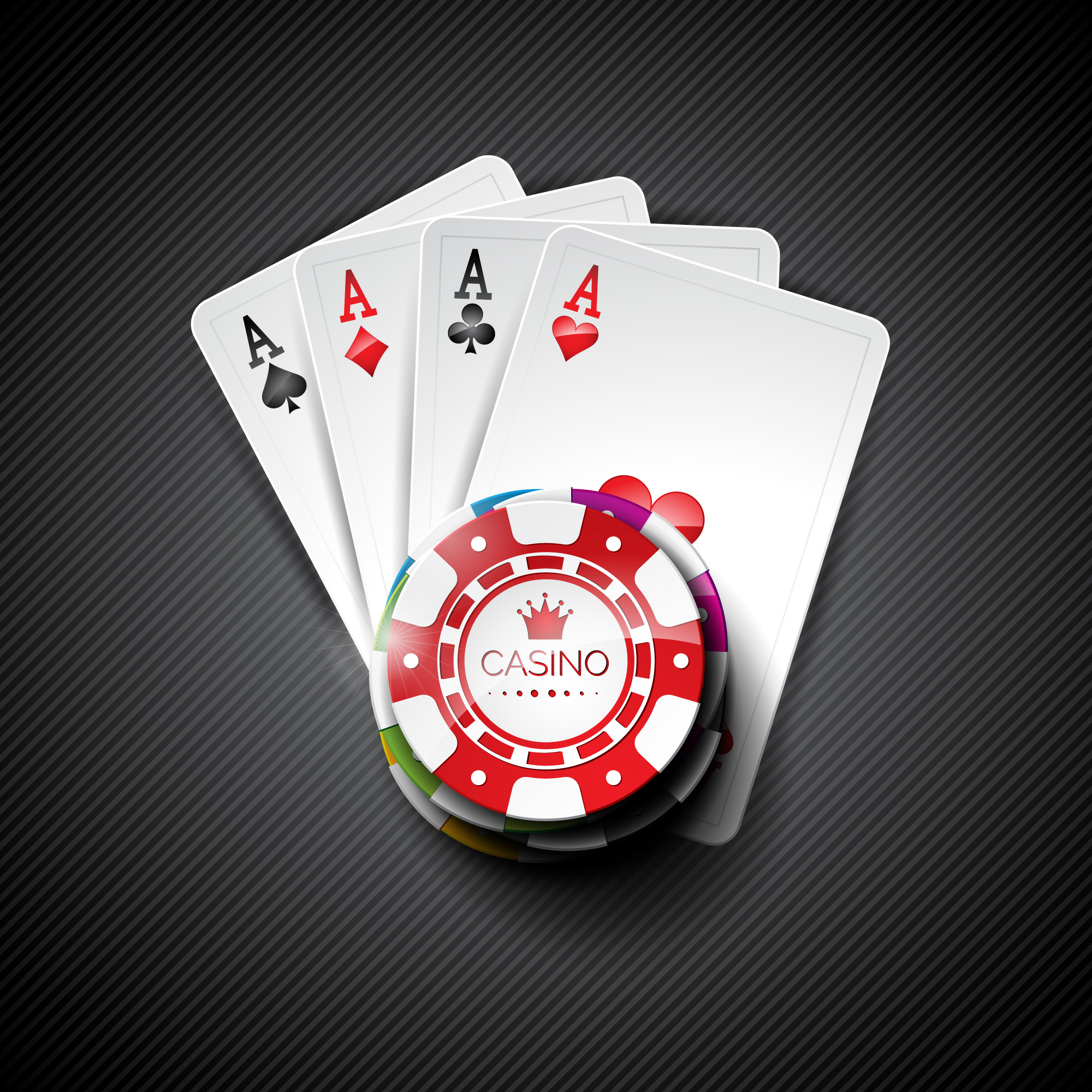 Vector illustration on a casino theme with color playing chips and