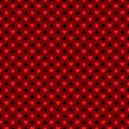 Vector seamless casino pattern illustration with playing card symbols