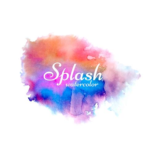 Abstract colorful watercolor splash design vector