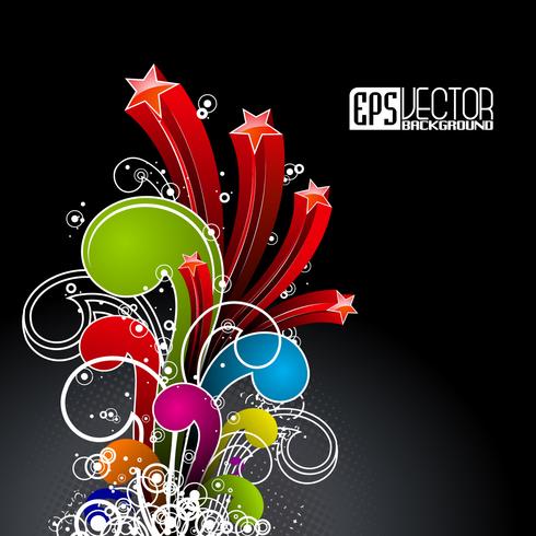 Abstract vector shiny background with color wave design