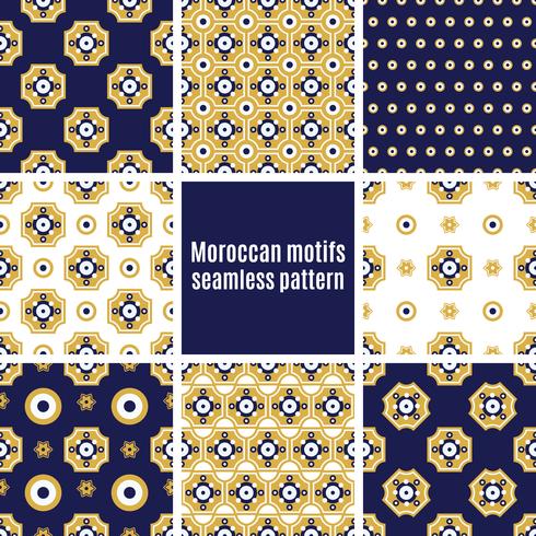 Set of Arabic seamless patterns,  vector