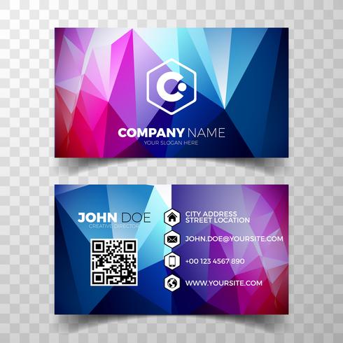 Vector modern green business card design template on clean backgound.