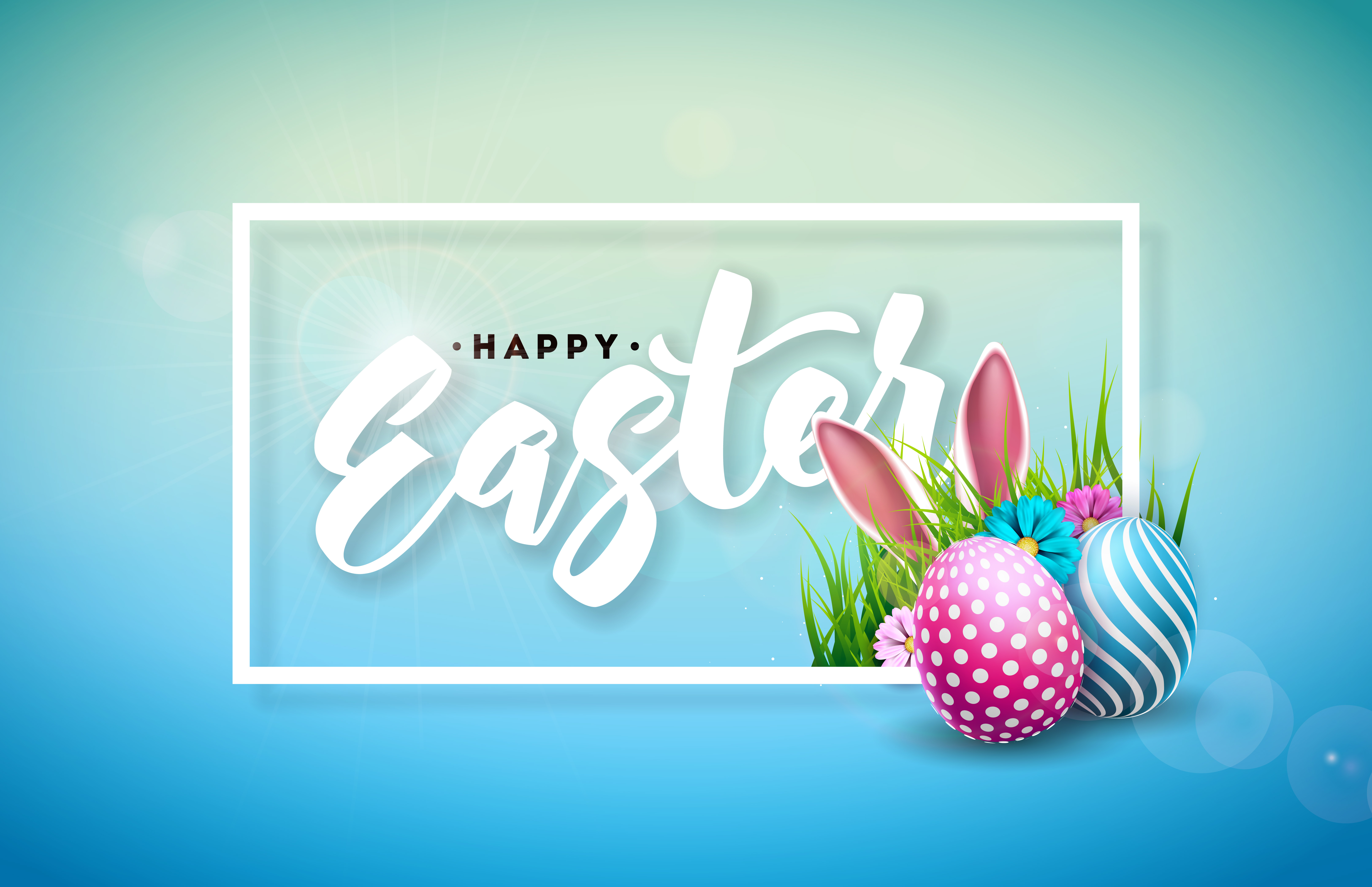 Vector Illustration of Happy Easter Holiday with Painted Egg 346042