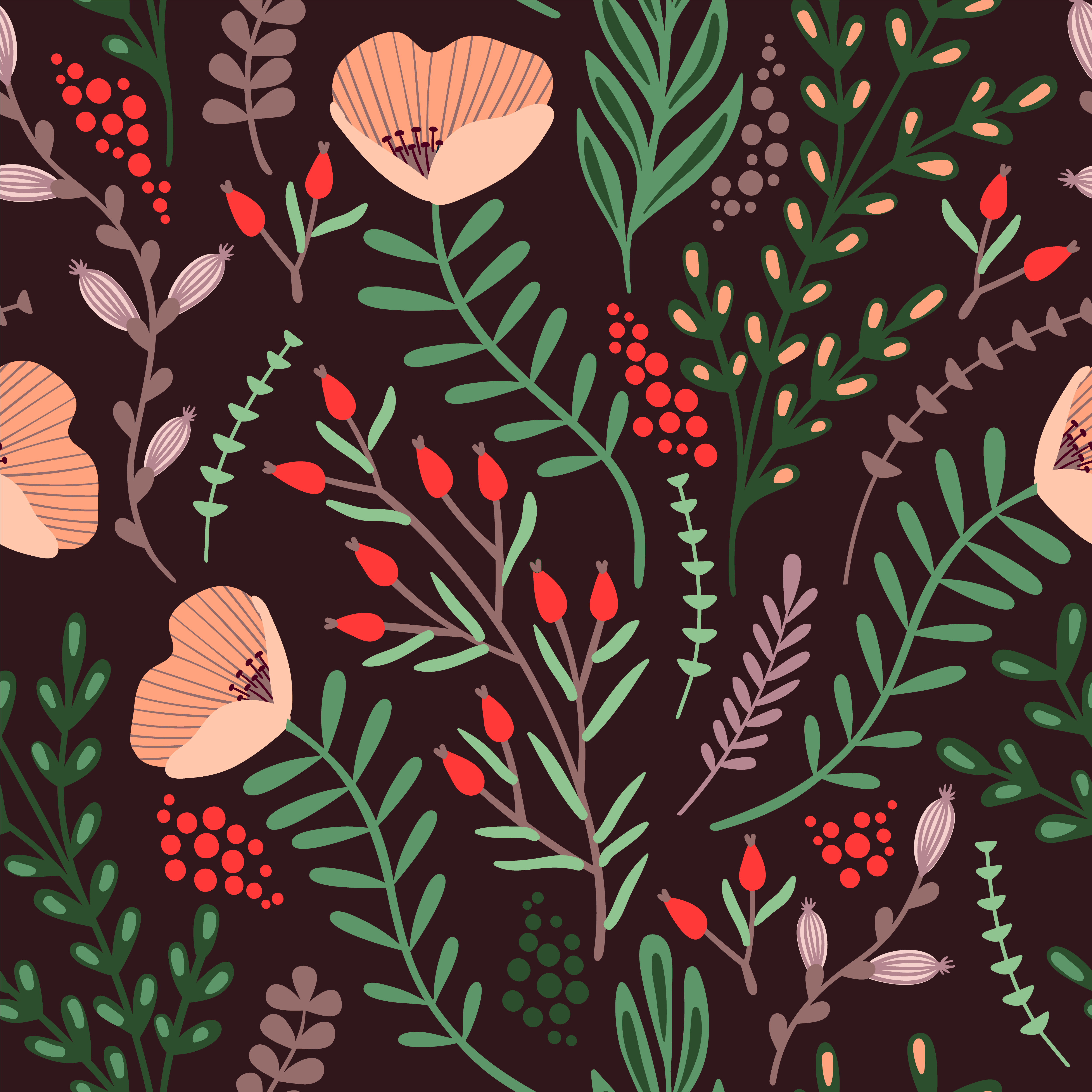 Floral seamless pattern. 346079 Vector Art at Vecteezy