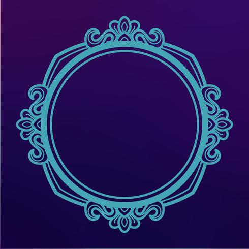 vintage frame mono line vector