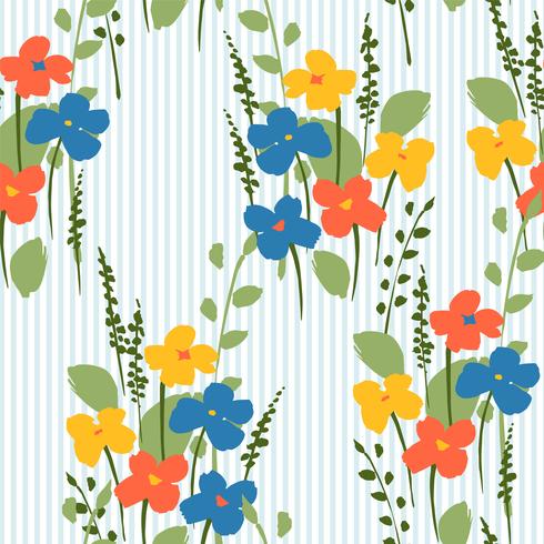 Floral abstract seamless pattern. Vector design for different surfases.