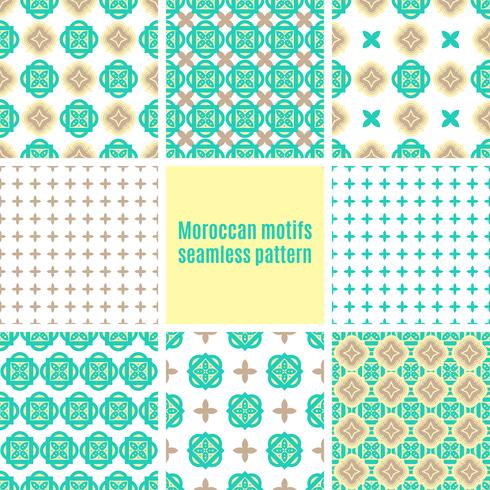 Portuguese Azulejos set of patterns vector