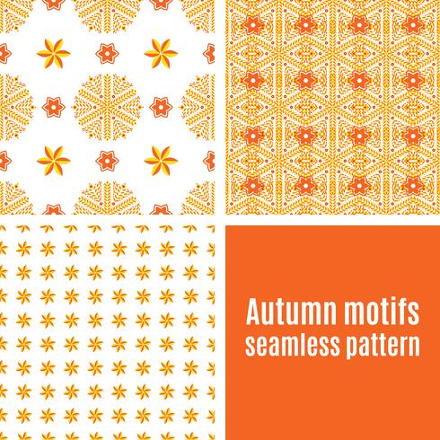 Establecer naranja patrón abstracto sin fisuras vector
