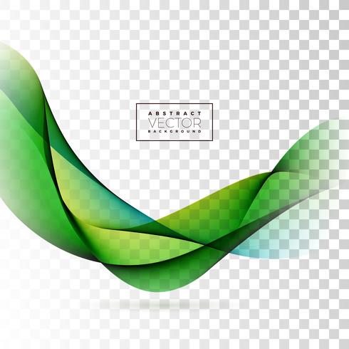 Abstract Wave Design on Transparent Background vector