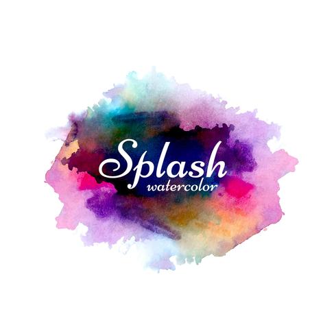 Modern colorful watercolor splash design vector