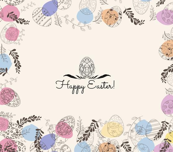 Easter greeting card vector