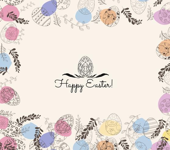 Easter greeting card vector