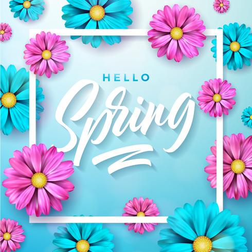 Illustration with a spring nature theme vector