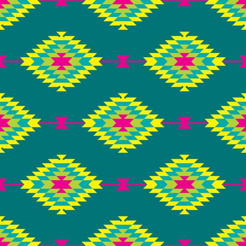 Mexican Folkloric  tracery textile seamless pattern vector