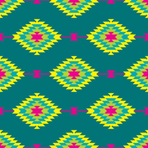 Tracería folklórica mexicana textil patrón sin costuras vector