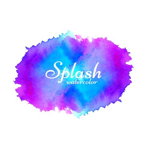 Modern colorful watercolor splash design vector