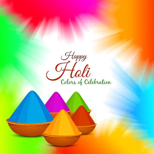 Abstract colorful Happy Holi background vector