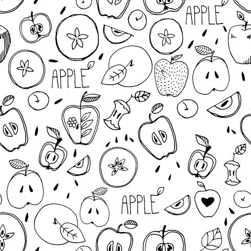 Freehand drawing. Seamless pattern.  vector