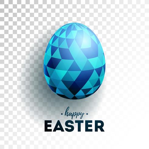 Ilustración de felices vacaciones de Pascua con huevo pintado vector