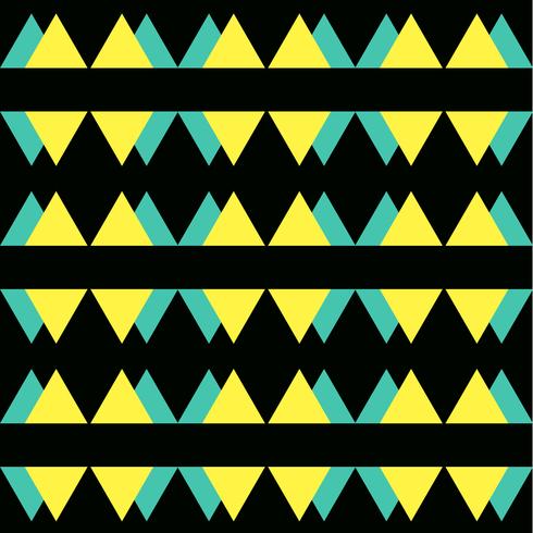 Seamless vintage abstract pattern with triangles in the style of 80 s.  vector