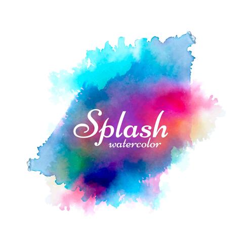 Modern colorful watercolor splash design vector