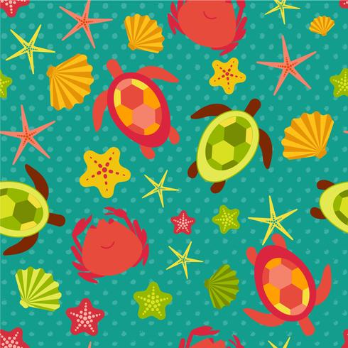 Seamless pattern with flat travel icons vector