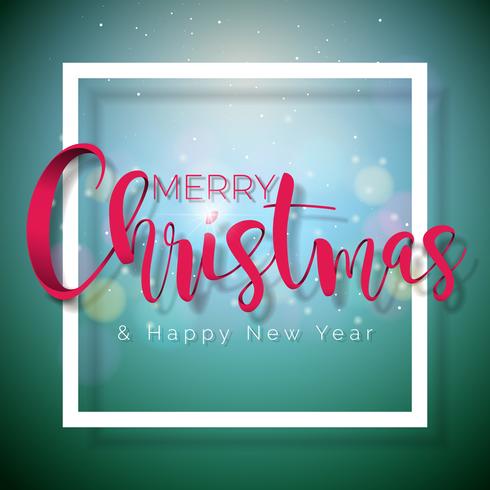 Merry Christmas and Happy New Year Illustration vector