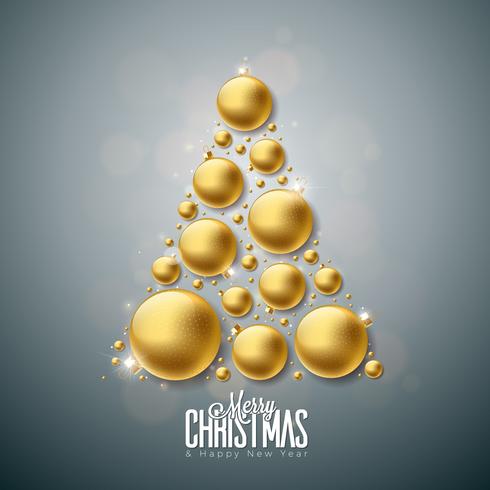 Merry Christmas and Happy New Year Illustration vector