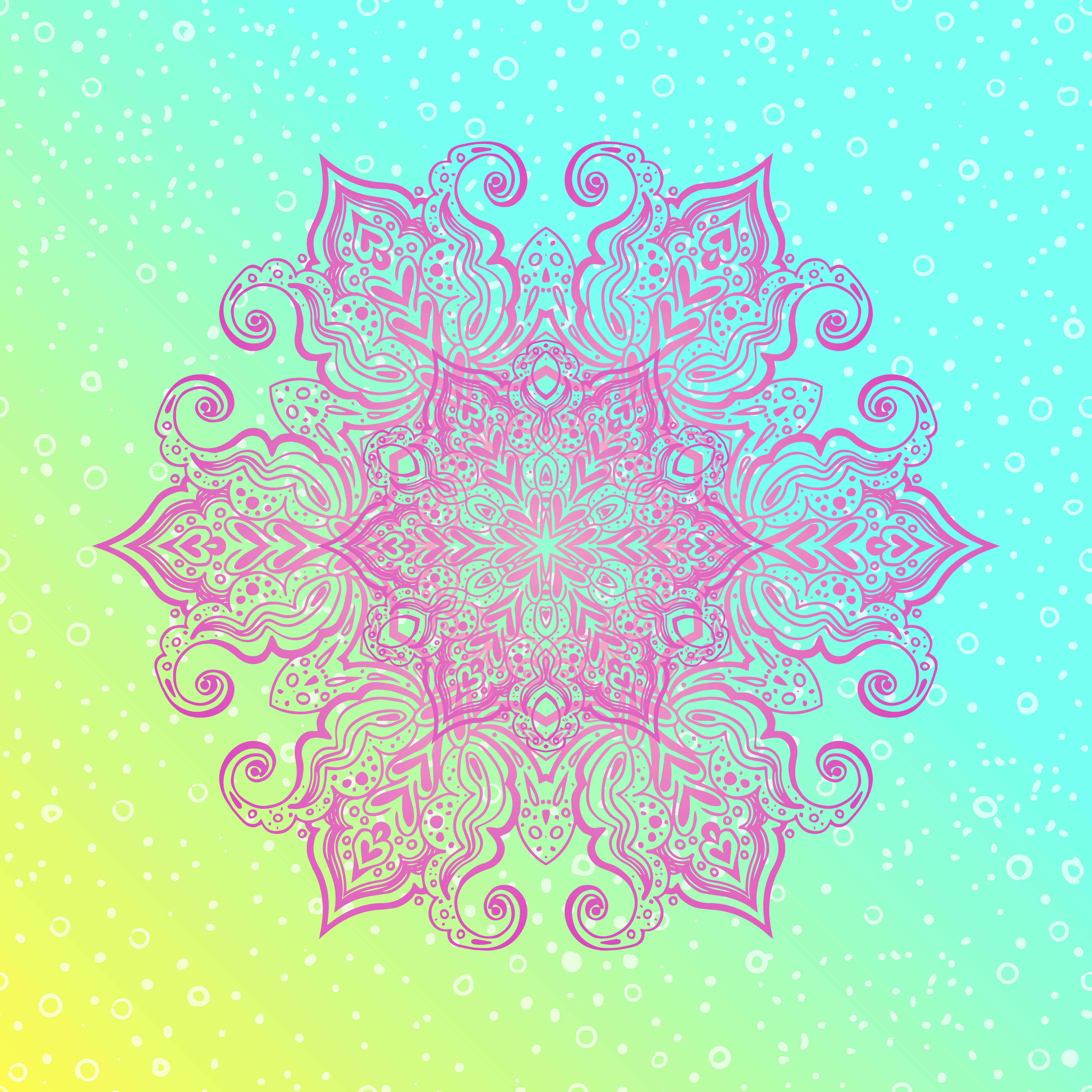 Download Mandala. Floral vintage round amulet tatoo 346544 Vector Art at Vecteezy