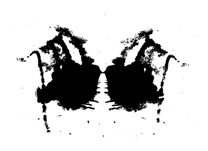 Prueba de mancha de tinta de Rorschach vector