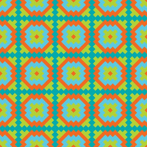 Mexican Folkloric  tracery textile seamless pattern vector