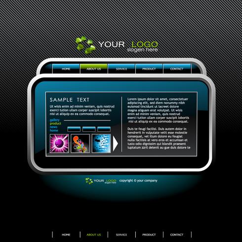 Brightly website design template. vector