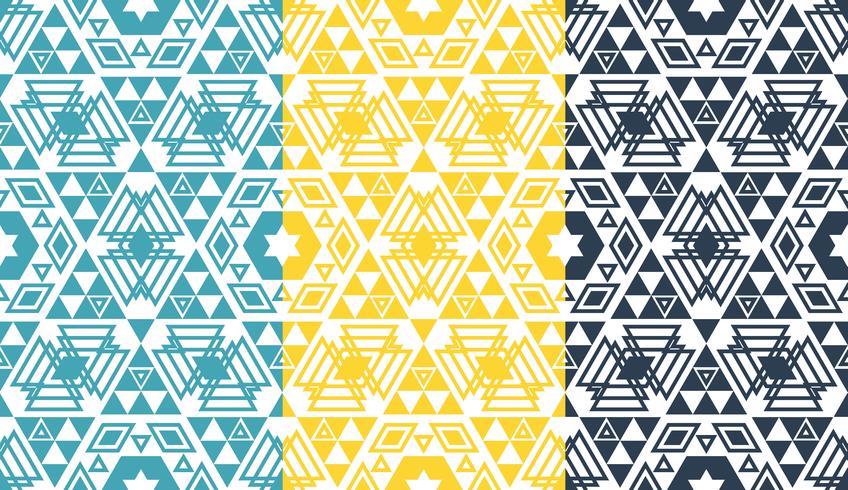Retro geometric hexagon seamless pattern vector