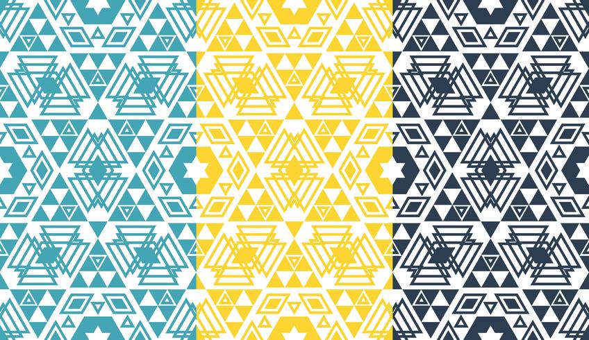 Retro geometric hexagon seamless pattern vector