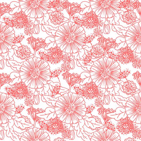 Patrón floral de moda sin fisuras vector