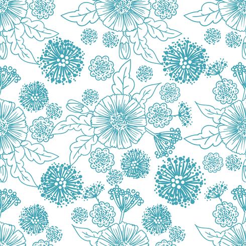 Trendy Seamless Floral Pattern  vector