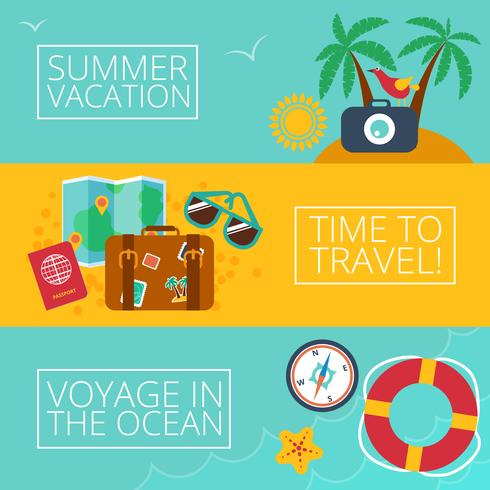 Concepts and banners  of travel, summer  vector