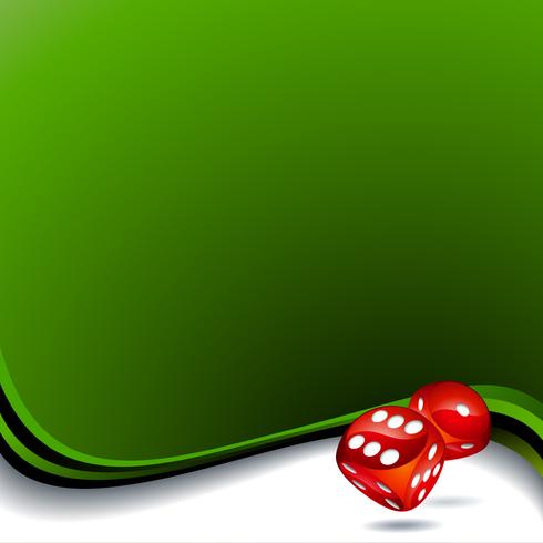 Vector background with two red dices for a casino theme.