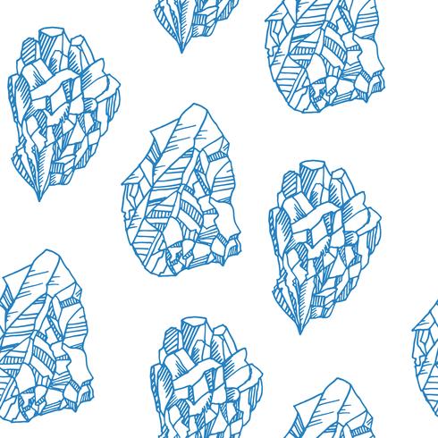 Seamless  pattern with crystals vector