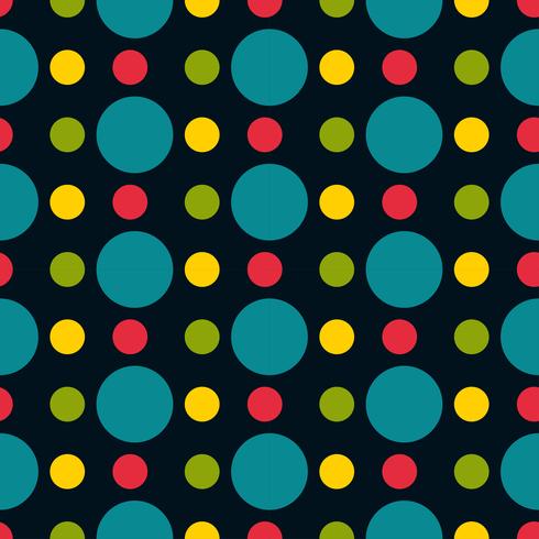 Colored polka dot seamless pattern vector