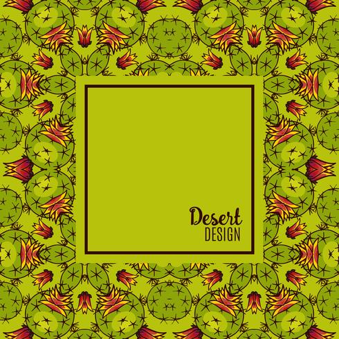 Banner with a kaleidoscope of succulents in style hand drawing.  vector