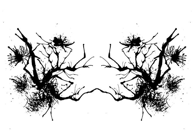 Rorschach inkblot test vector