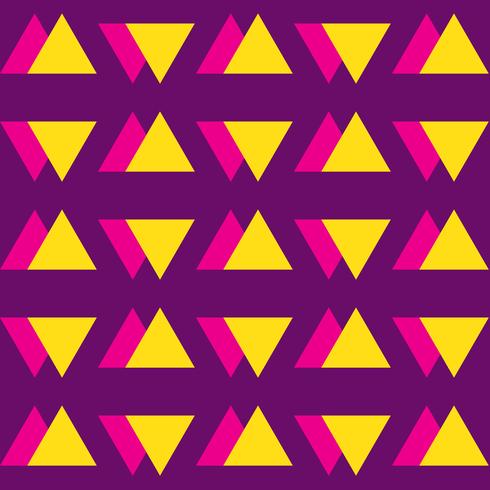 Seamless vintage abstract pattern with triangles in the style of 80 s.  vector