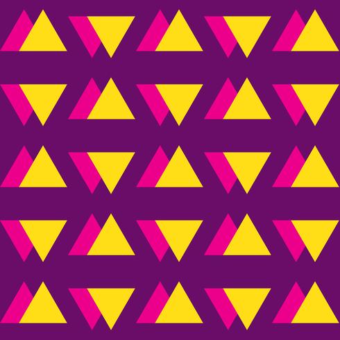 Seamless vintage abstract pattern with triangles in the style of 80 s.  vector