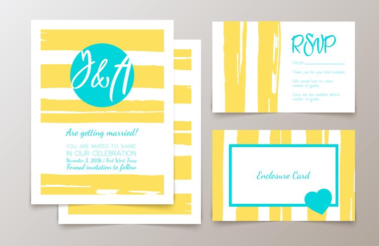 Cute fashionable cards and invitations.  vector