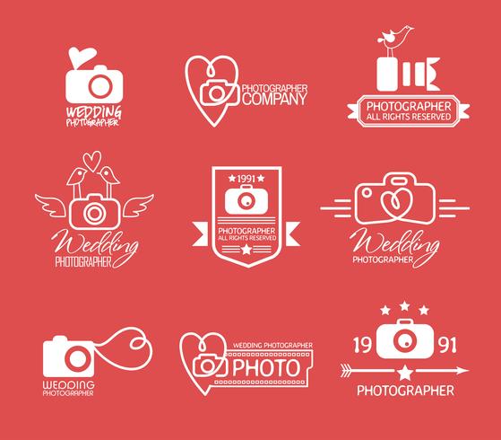 Photography Badges and Labels in Vintage Style vector