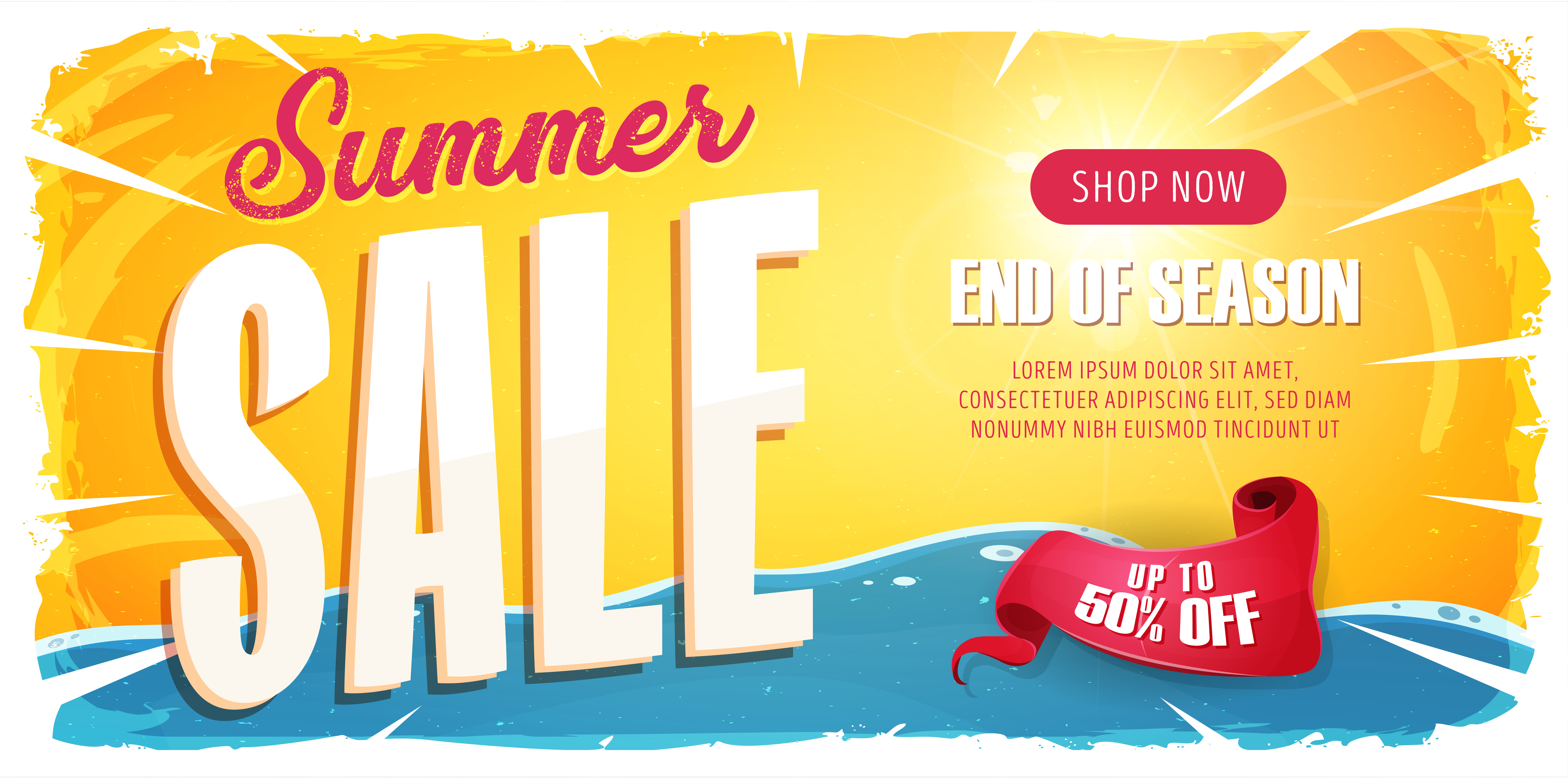 Summer Sale Wide Banner Download Free Vectors Clipart Graphics