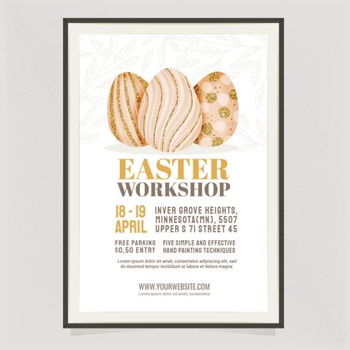 Vector Easter Workshop Poster Template