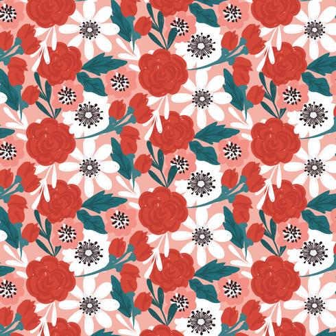 Fondo floral inconsútil del vector