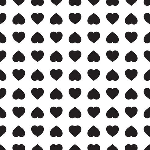 Monochrome seamless pattern with hearts vector